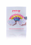 MINI CHUNKY GLITTER RAINBOW CLIP