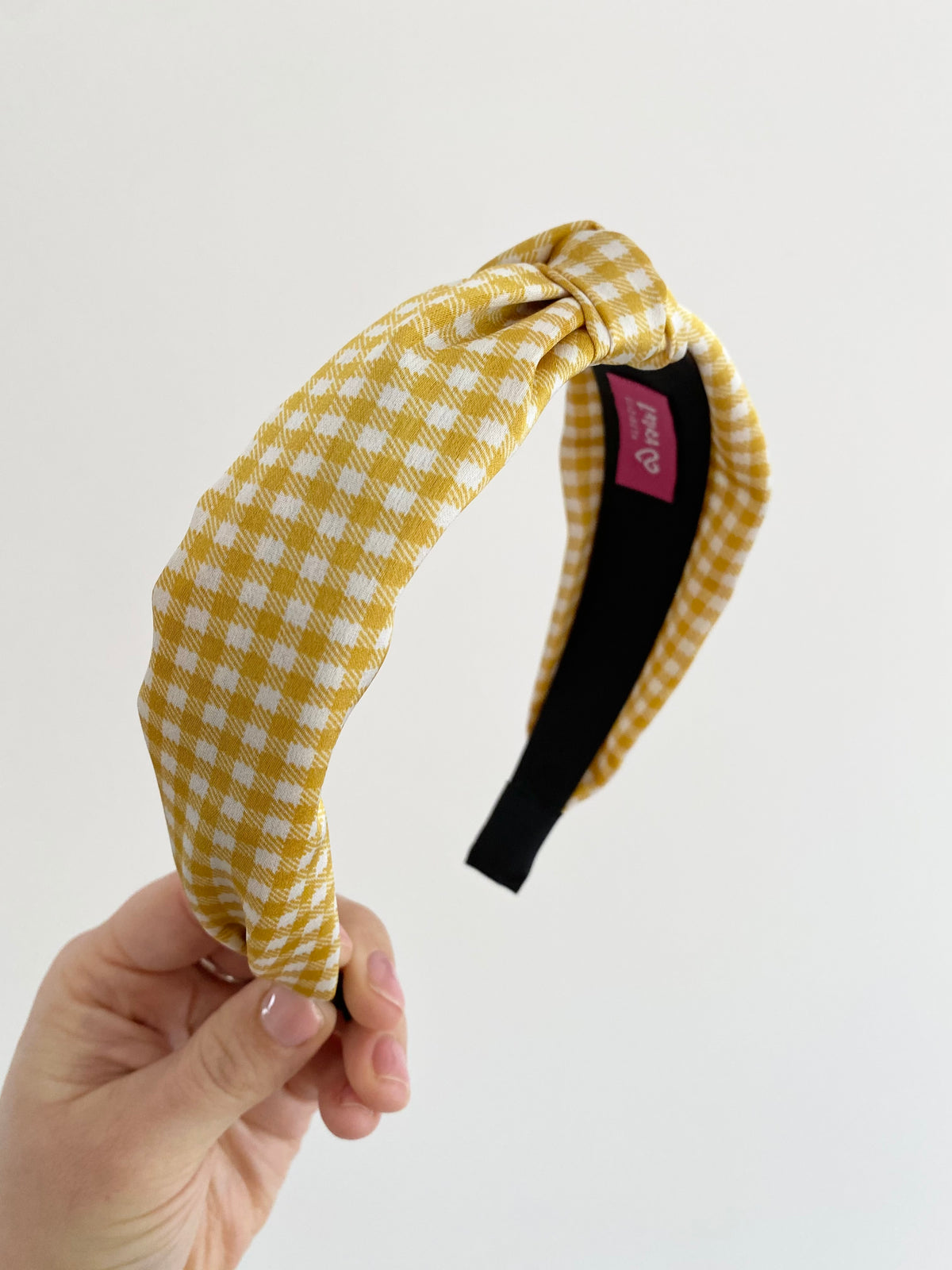 BRITTANY YELLOW GINGHAM HEADBAND