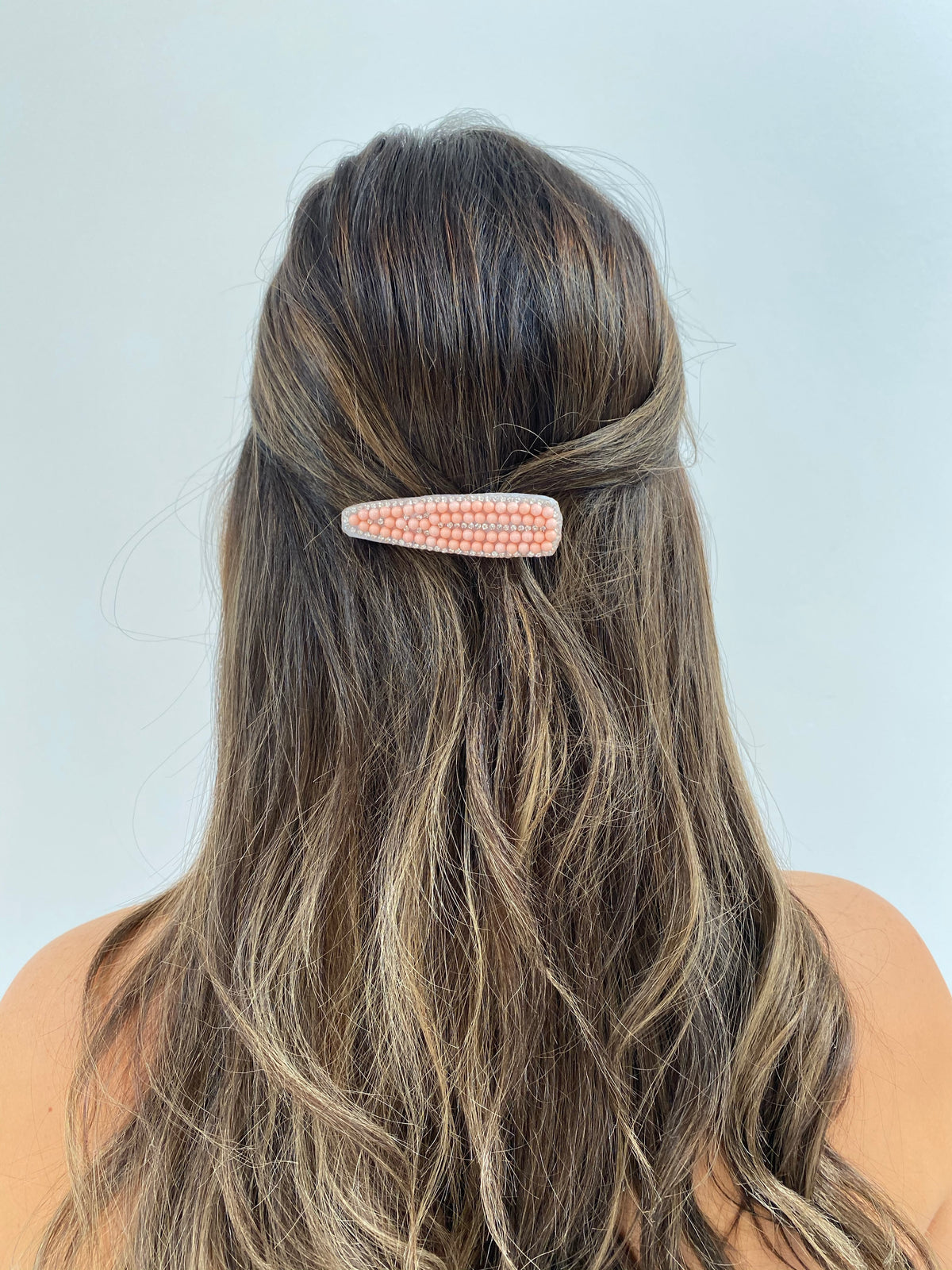 LONDON EMBELLISHED LARGE CLIP PINK
