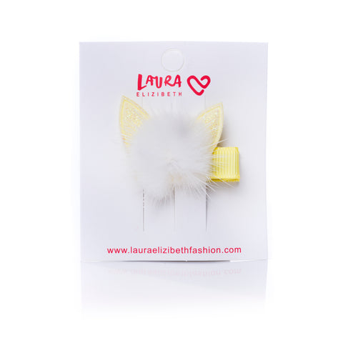 MINI BUNNY TAIL LEMON CLIP