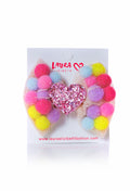 MINI LARGE POM POM BOW CLIP